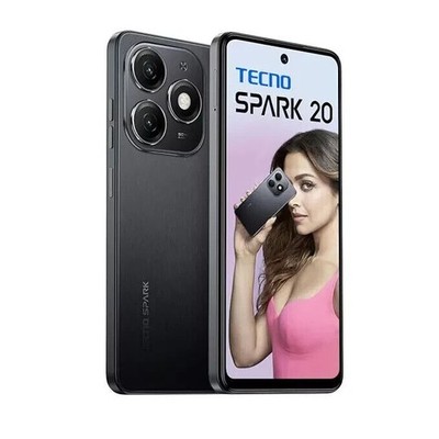 TECNO Spark 20 schwarz (8GB+ 256GB) 50MP Helio G85 Prozessor 6,56'' Global...
