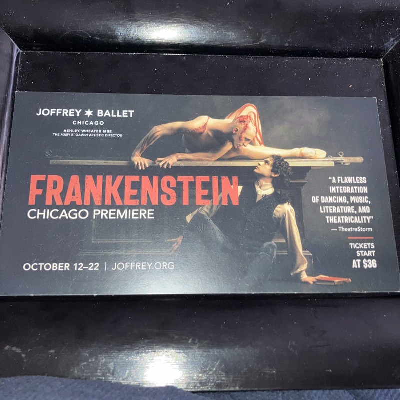 Frankenstein Chicago Premiere Flyer Gay Joffrey Ballet Lyric Opera Homo erotic