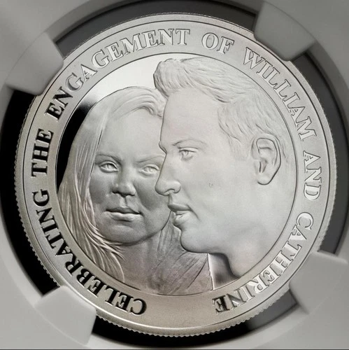 NGC PF69 Ultra Cameo 2010 Alderney Prince William Engagement Coin Boxed