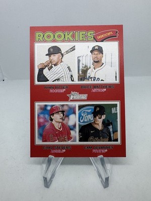 2026 Topps Heritage Rookie Shortstops #374 Ritter/Matthews/Stevens/Devanney Red
