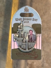 2025 Walt Disney Day Hinged Pin - Limited Release - Walt And Castle NEW