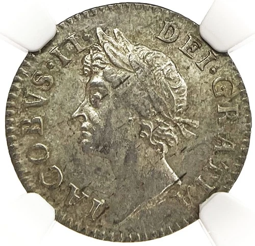 1687/6 SILVER GREAT BRITAIN 4 PENCE KING JAMES II MAUNDY COIN NGC MINT STATE 63
