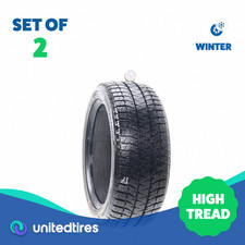 Set Of 2 Used 21550r17 Bridgestone Blizzak Ws90 Studless 95h - 1132 Set Of 2 Used 21550r17 Bridgestone Blizzak Ws90 Studless 95h - 1132