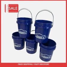 5 x Lowe’s Mini Bucket 0.4 Quart BPA-Free Lot Polypropylene Paint Bucket Lid