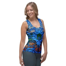 Peacock and Dragon Tank Top