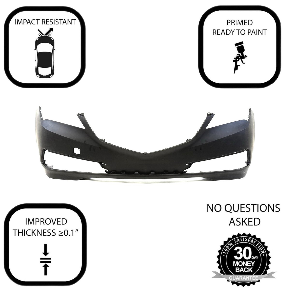 パーツ aramisu Front Bumper Cover For 2015 Acura TLX Primed 04711TZ3A90ZZ