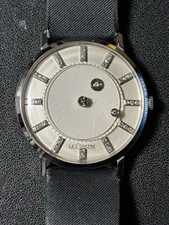 Vintage LeCoultre Galaxy Mystery Dial Mens 14K Watch Circa 1950's Original Box