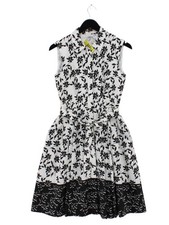 Precis A-Line Midi Dress UK8 in White