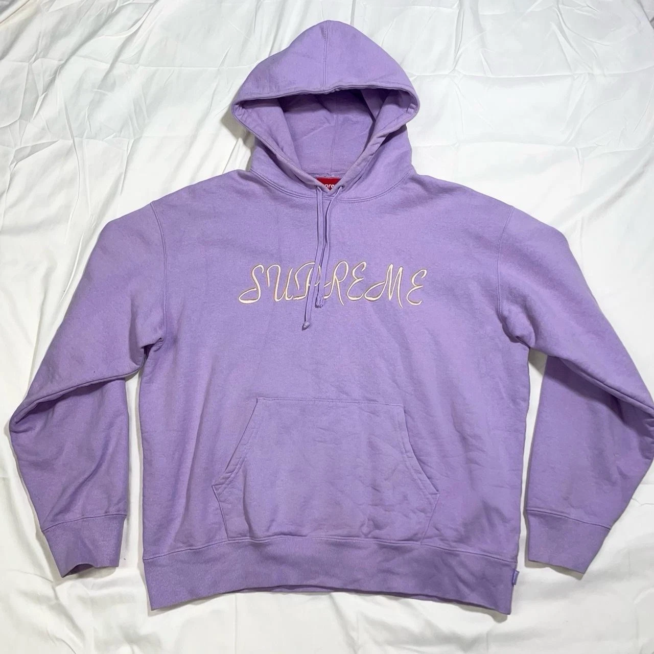 Supreme SS23 Script Sweat à Capuche Homme Large   Violet/Jaune Hype Streetwear Gorpcore