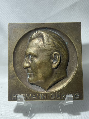 Hernnan Goering Marshal Air Force Germany II Bust Bronze Plate - Picture 2 of 6