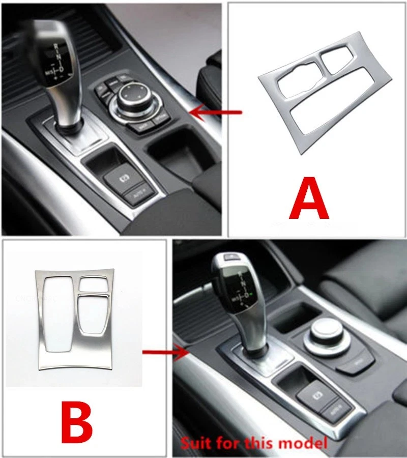 Car Gear Shift Panel Cover Trim Storage Box Frame For BMW X5 E70 X6 E71 2009-14 - Image 2 of 4