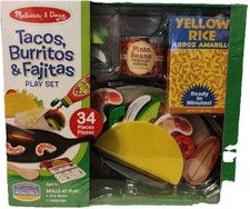 Melissa Doug 34 Piece Tacos Burritos Fajitas Playset Factory Rare New