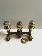 Vtg Jado Rainbow Bathroom Tub & Shower 3 Handle Rough In Stem Faucet Parts Lot