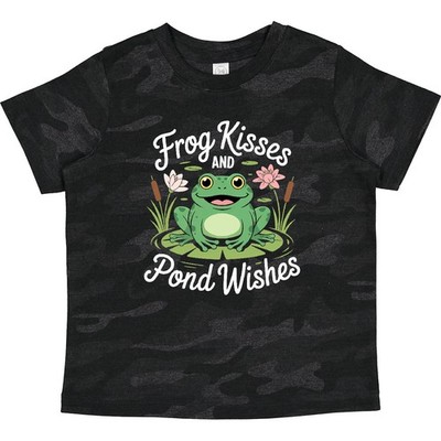 Inktastic Frog Kisses And Pond Wishes Toddler T-Shirt Cute Lily Pad Child Kid