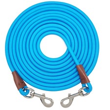 Tie Out Rope Dog Leash, 8/10/ 15/20/ 30 FT Heavy Duty Nylon Check Cord for Me...