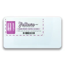 Gellicure Pro Pre-etched Gel-X Nail Tips - Square Medium - 552 pcs 11 sizes