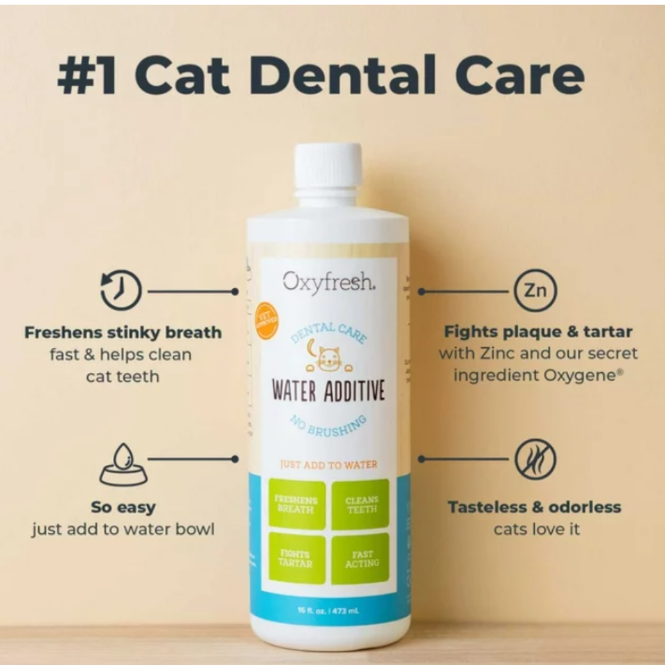 Premium Oxyfresh Cat Dental Water Additive, Fights Tartar & Plaque8 Fl
