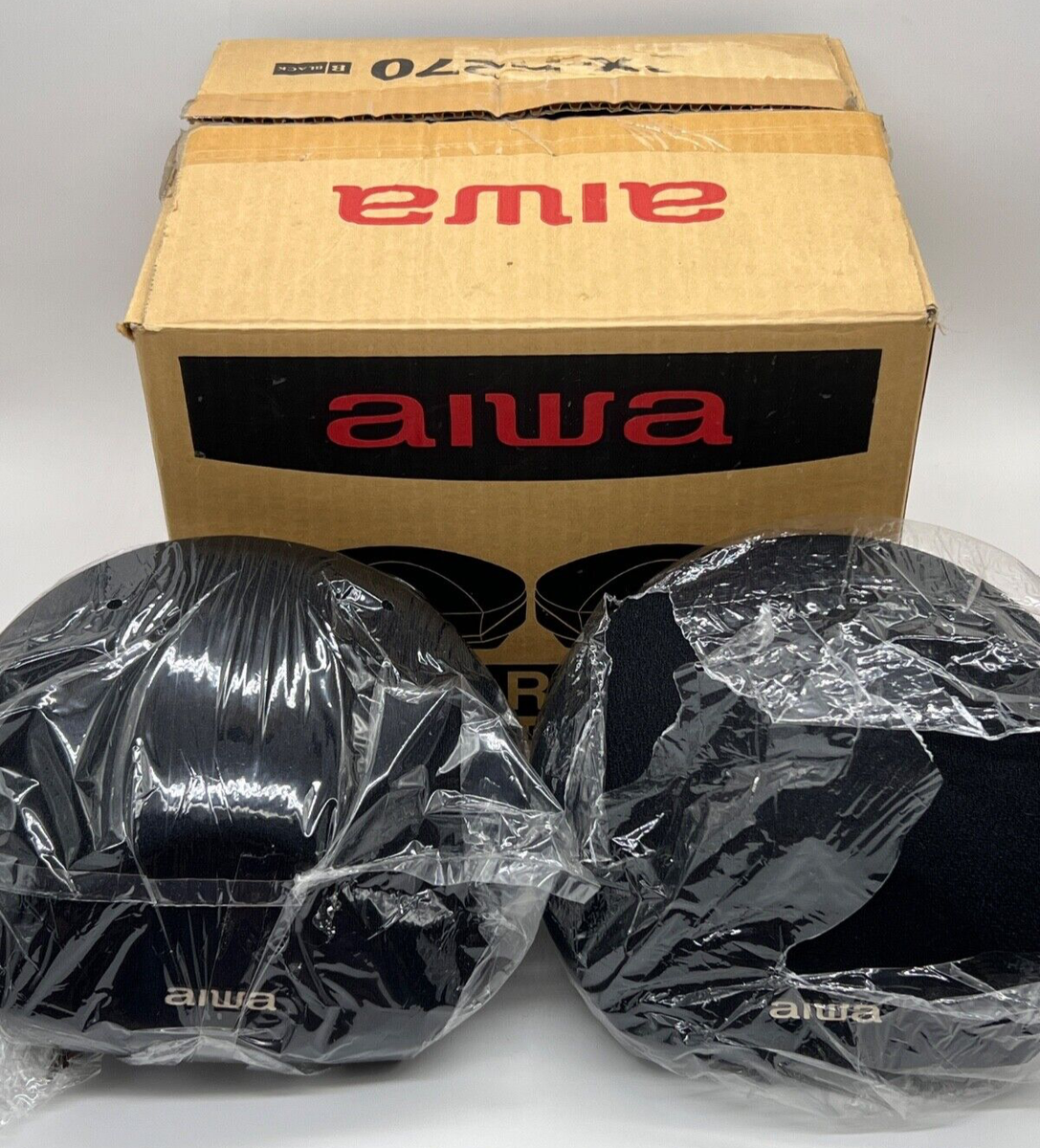 NOB Aiwa SX-R270 Surround Speaker 2pc Wired System Black 40 Watt