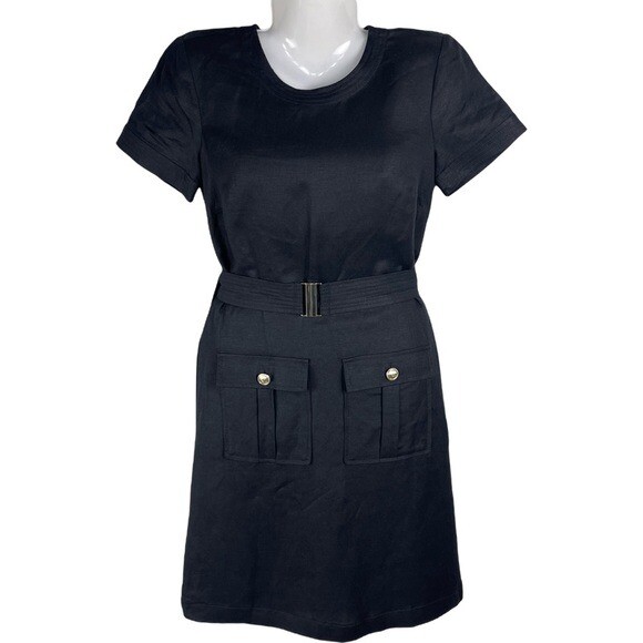 karl lagerfeld linen dress Women's Linen Belted Midi Dress | Soft White