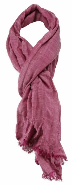 Tigertie Schal In Fuchsia Einfarbig Mit Kleinen Fransen - Gr. 180 X 70 Cm-image