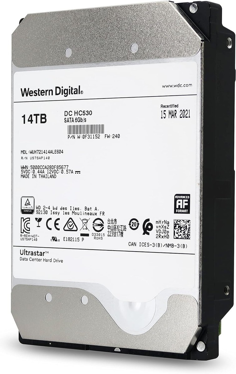 内蔵型ハードディスクドライブ Western Digital DC HC530 14TB HDD s-l400.jpg