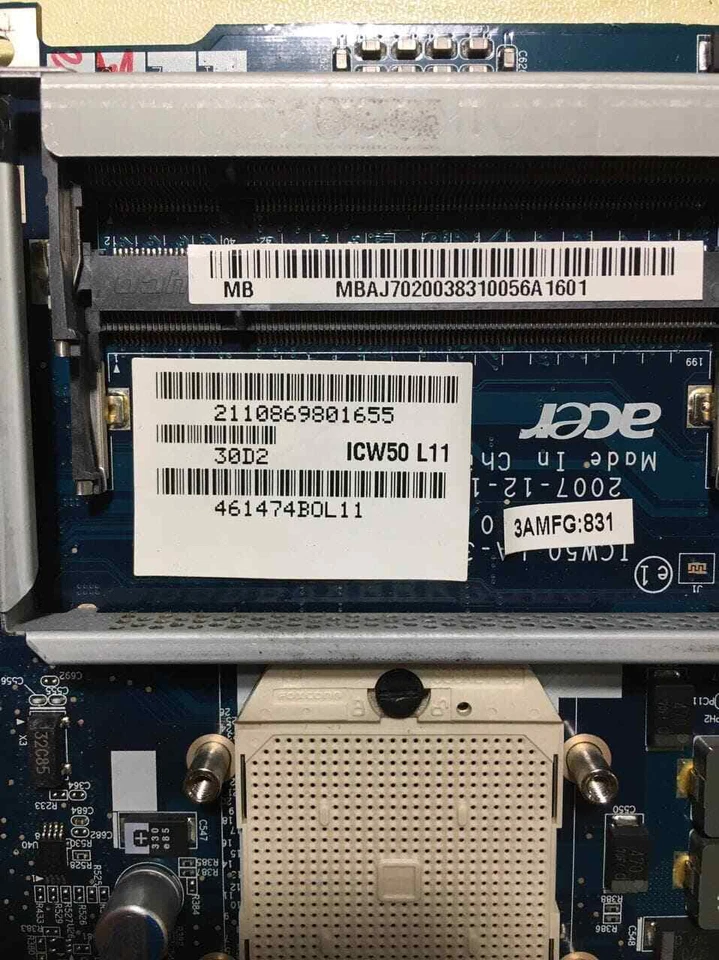Motherboard For Acer Aspire 5520 5520G IcW50 L11 Amd Socket S1 - 3 - Image 3 of 3
