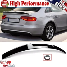 For 2013-2016 Audi A4 B8.5 Sedan Rear Truck Spoiler Wing M4 Style Glossy Black