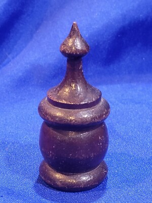 Elegant Wooden Antique Clock Furniture Finial 3'' Turned Wood Salvage