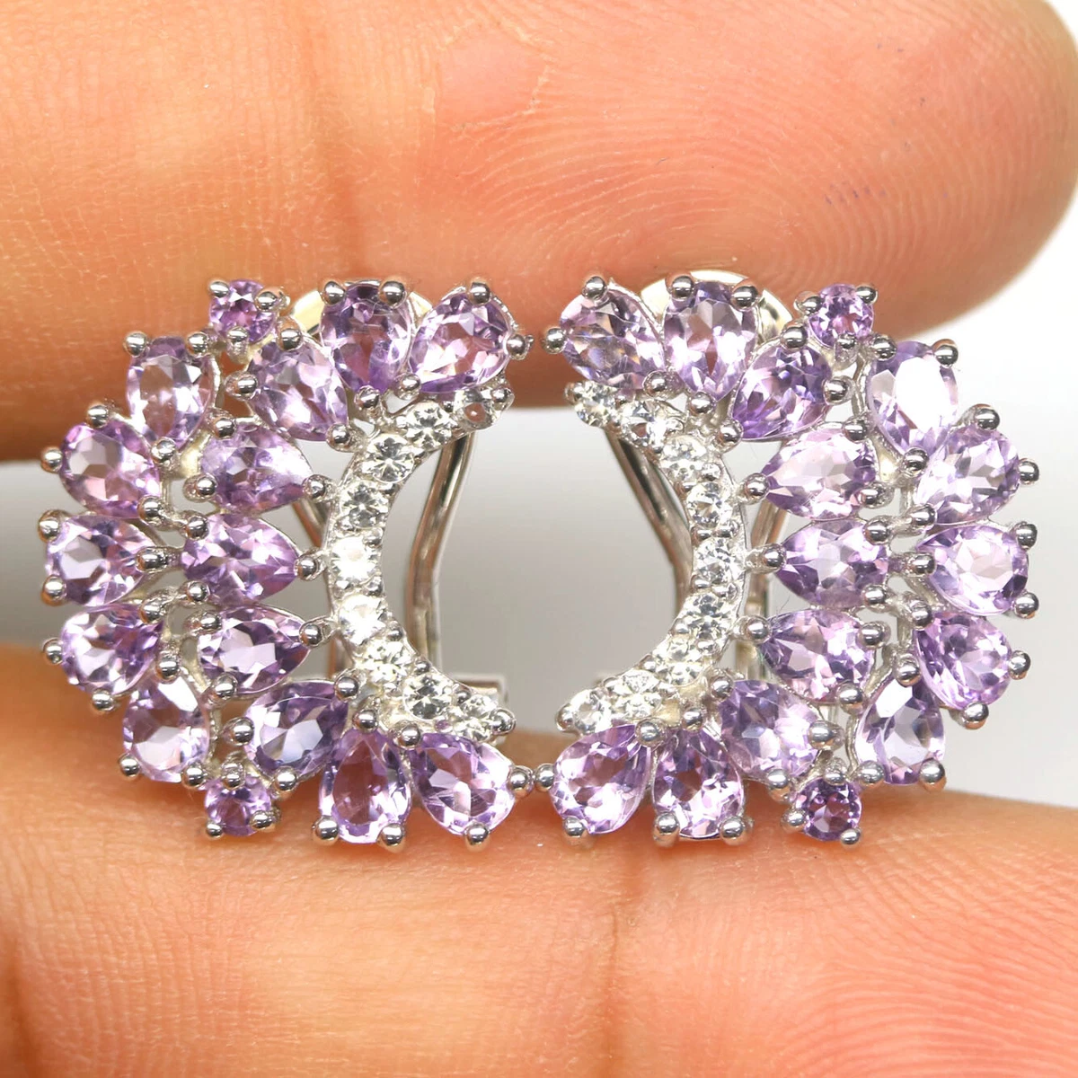 Pink on sale amethyst earrings