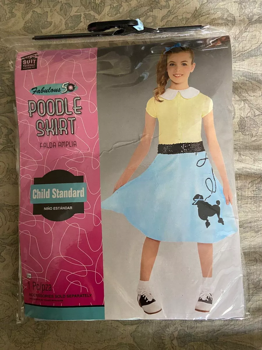 Light blue poodle skirt cheap