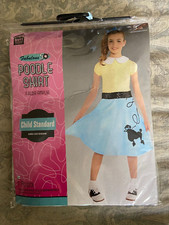 Kids Size Light Blue Poodle Skirt Costume Size Up to Size 10 NIP
