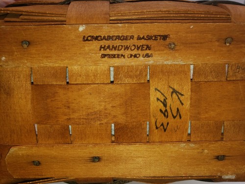 Longaberger 1993 Small Easter Basket, Liner And Protector - Picture 11 of 11