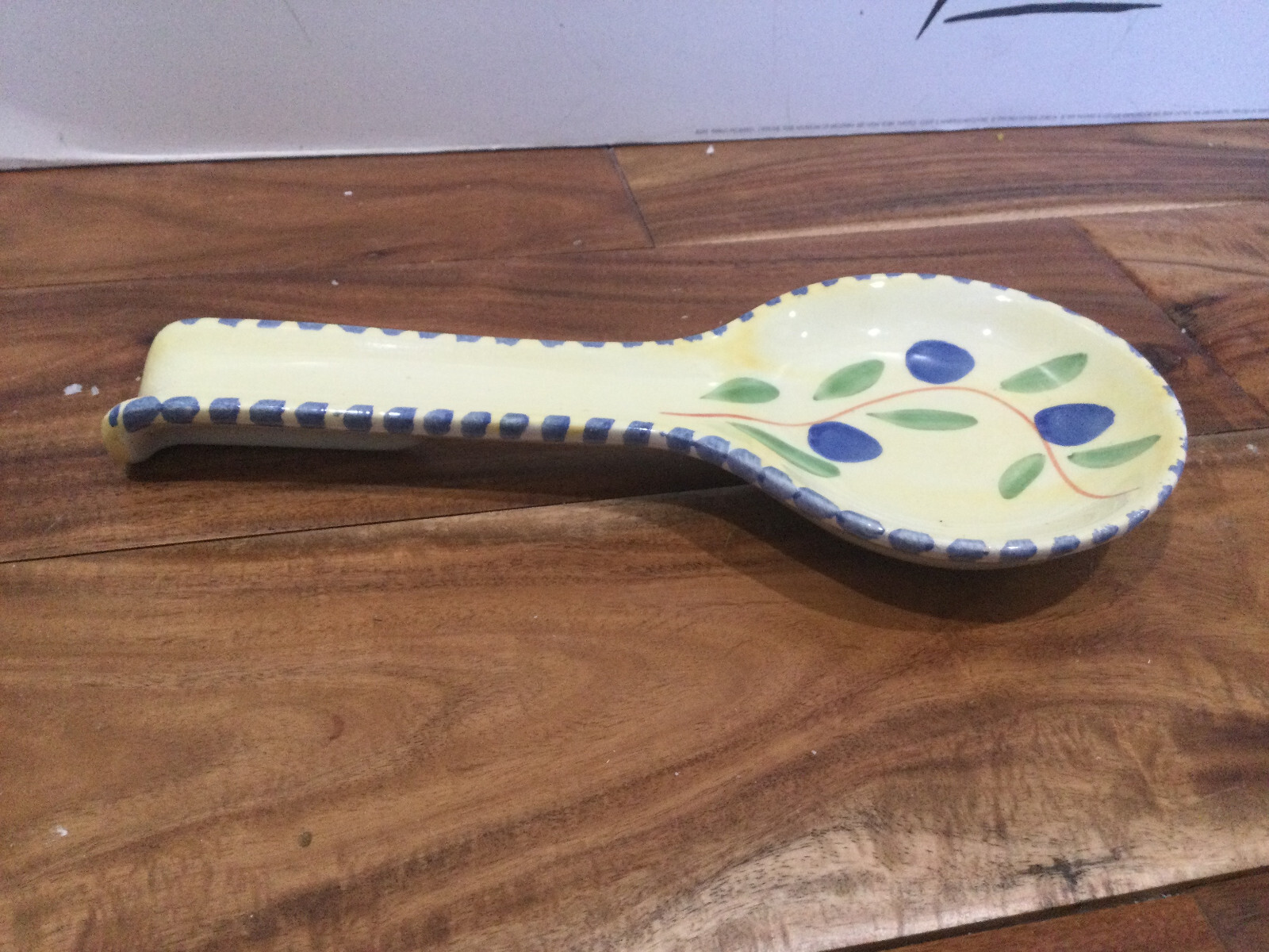 Pier 1 Imports Palermo Italy Yellow Blue Green spoon rest 10'' eBay