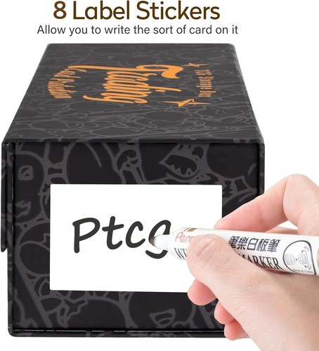 Magnetic Card Storage Box - Pack of 4, Holds 800 Cards, Orange - Picture 4 of 11