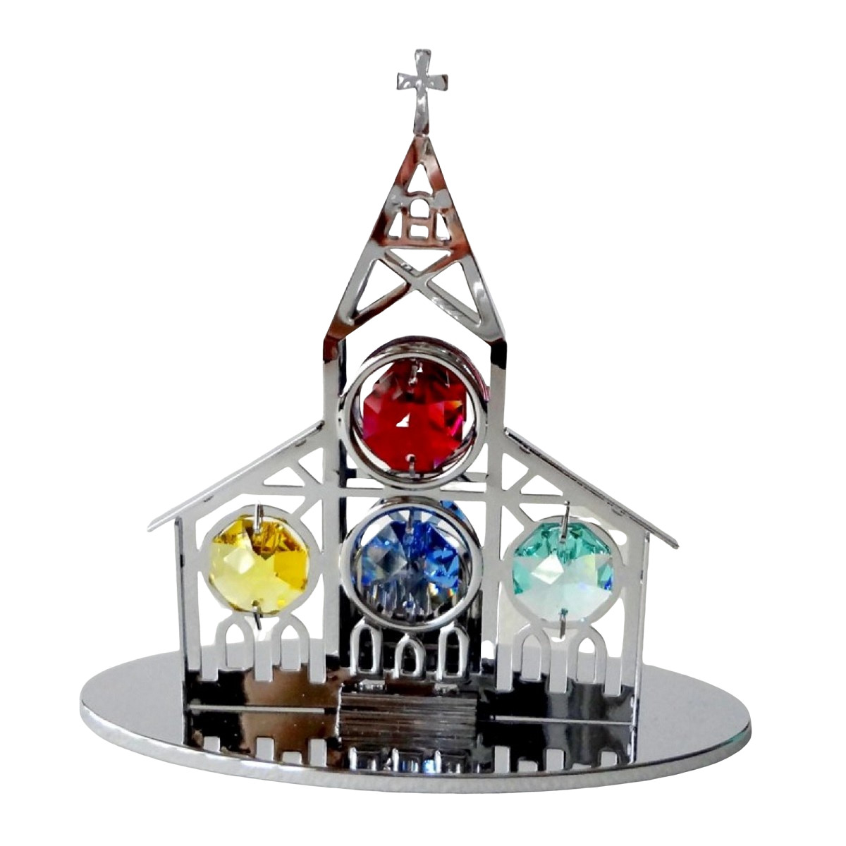 Crystocraft Church Crystal Ornament With Swarovski Elements Gift Boxed Religious