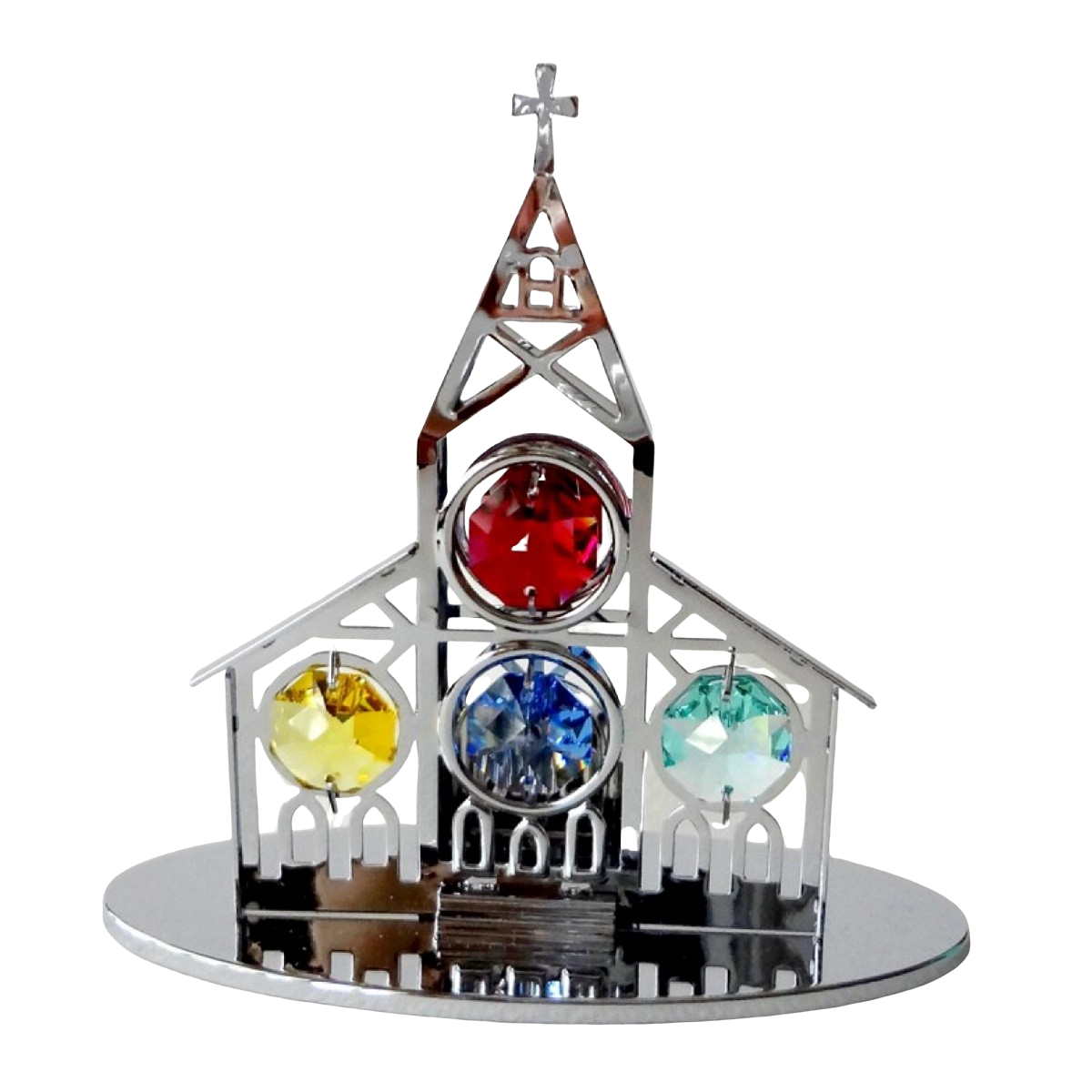Crystocraft Church Crystal Ornament With Swarovski Elements Gift Boxed Religious