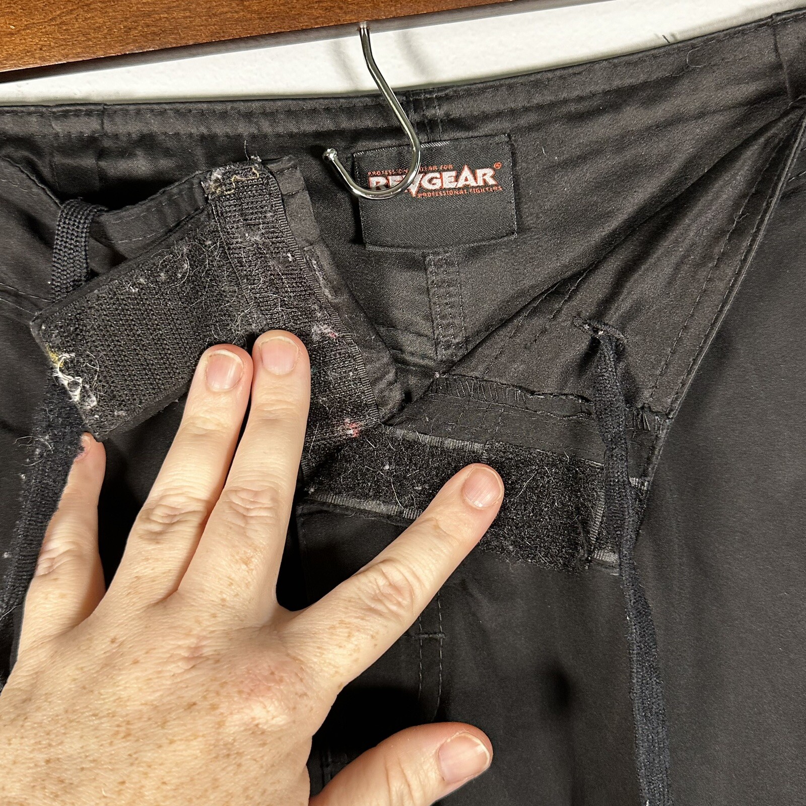 Revgear Shorts 34 Black/Red Fighting Grappling MMA Boxing Embroidered Drawstring