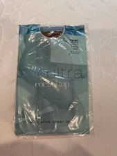 Silkies Ultra Control Top Pantyhose Large Barely Beige Made In USA Vintage 2003