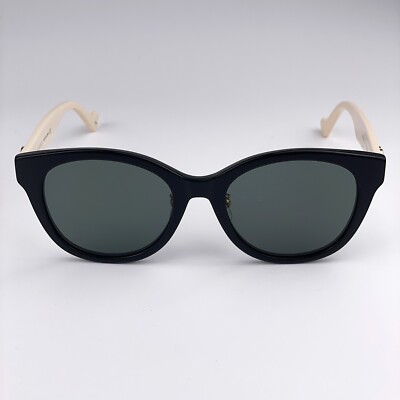 SALE! NEW GUCCI LOGO GG1002SK 004 Black White Gray Round Women Sunglasses Gucci Women Sunglasses Black White Grey Round LOGO GG1002SK  main image 4