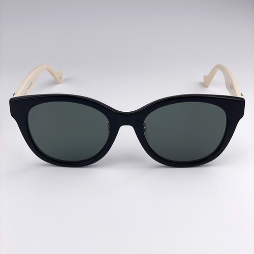 Gucci Women Sunglasses Black White Grey Round LOGO GG1002SK 004 NEW - Picture 2 of 11