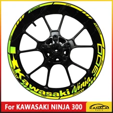 NEW For KAWASAKI NINJA 300 17 inch wheel decals rim stickers stripes Waterproof