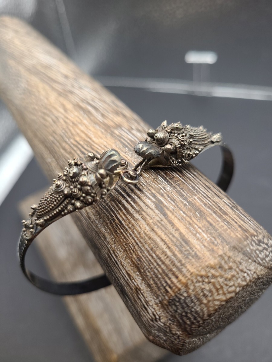 Vintage Kissing Dragons Bracelet Sterling Silver