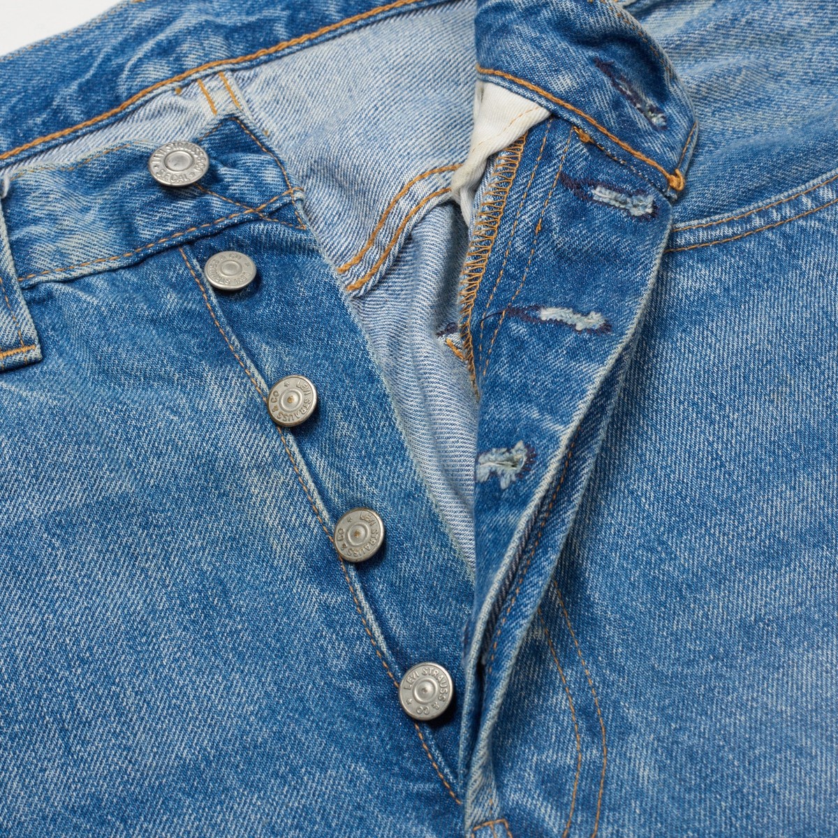 Vintage LEVI'S 501XX Blue Denim Slim Straight Fit Jeans Vintage LEVI'S 501XX Blue Denim Slim Straight Fit Jeans