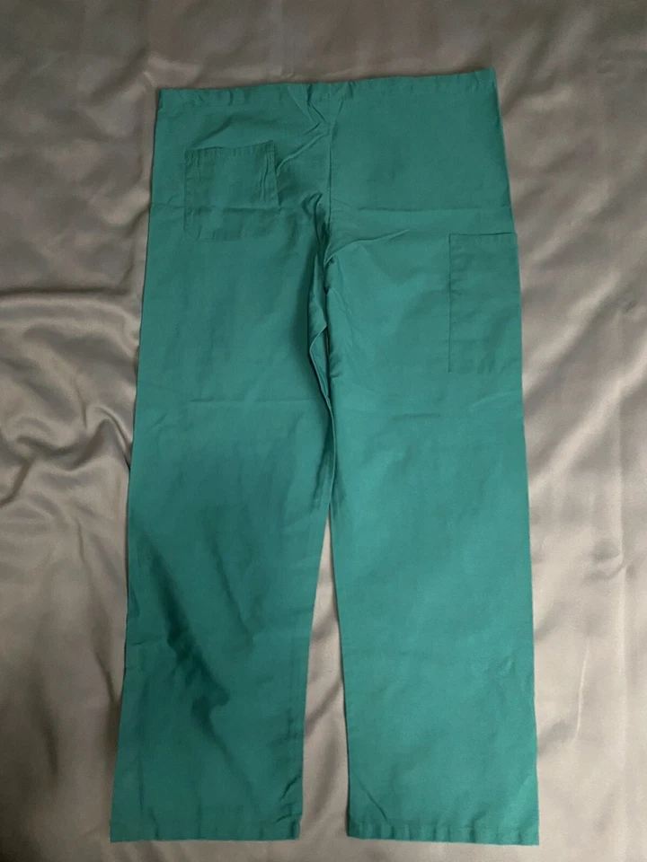 Pantalones Médicos Blancos Swan Fundamentals Verde Azulado Talla Med Cintura con Cordón Foto 2 de 4