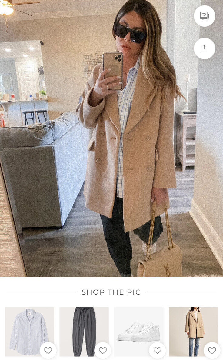 NWT Abercrombie Fitch Short Wool Blend Coat Light Brown NWT Abercrombie Fitch Short Wool Blend Coat Light Brown