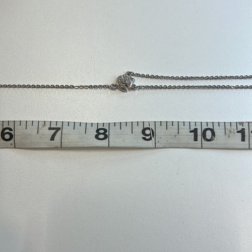 Vince Camuto Silver Pendant Drop Necklace w/ Rhinestone Details, NWT! - Picture 5 of 7