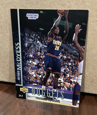 ANTONIO McDYESS 1997 UPPER DECK STARTING LINEUP CARD EXTENDED - DENVER NUGGETS