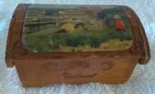 Radhuset City Hall Oslo Norway Carved Wood Hand Crafted Decoupage Trinket Box