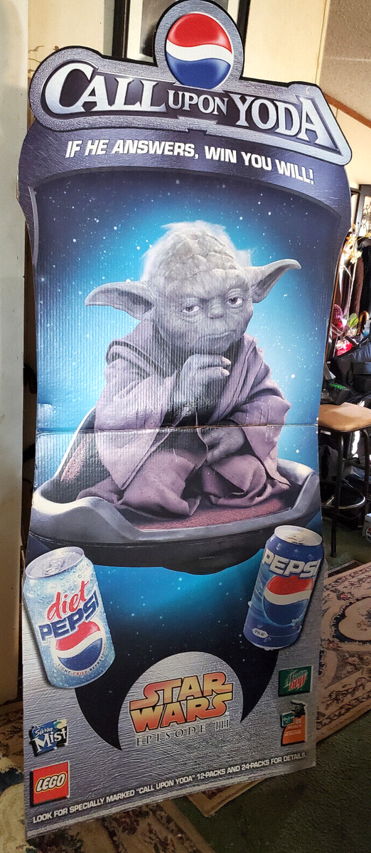 PEPSI スターウォーズ STARWARS ヨーダ 6' Star Wars Episode III Call Upon Yoda Pepsi Cardboard Standee w