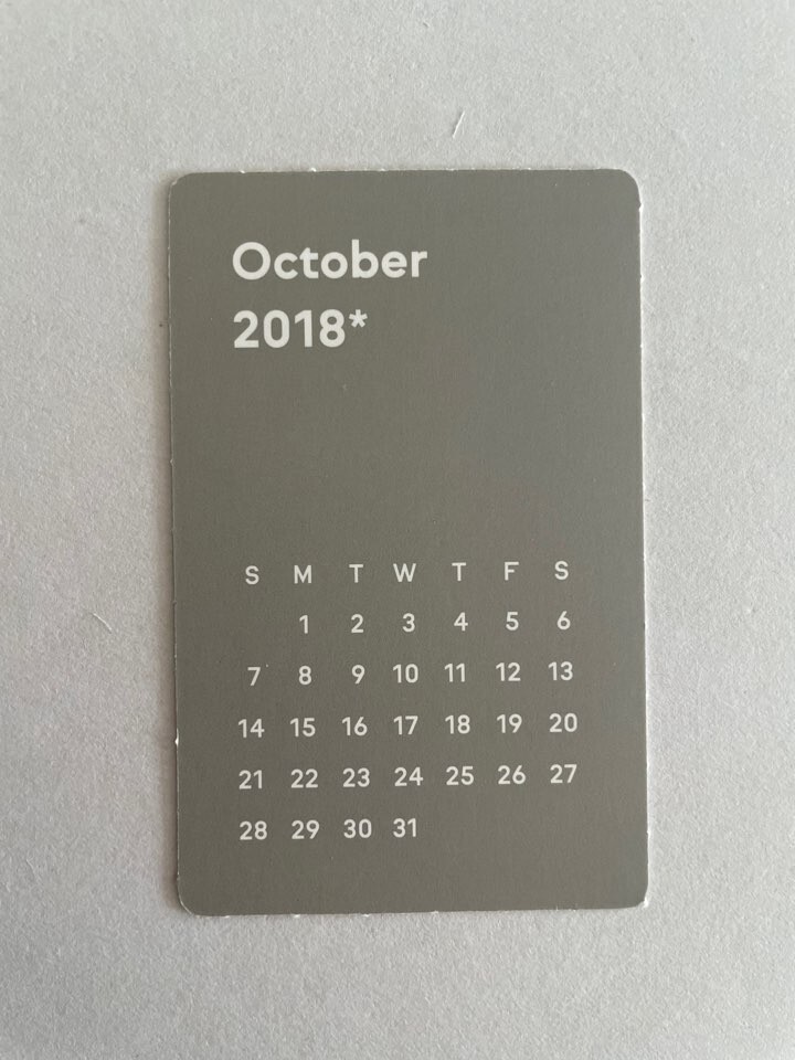 タレントカード EXO / 2018 SEASON'S GREETINGS EXO 2018 Season's Greetings Mini Calendar OFFICIAL PHOTOCARD
